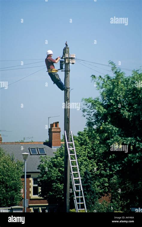Ladder And Telegraph Pole Hi Res Stock Photography And Images Alamy