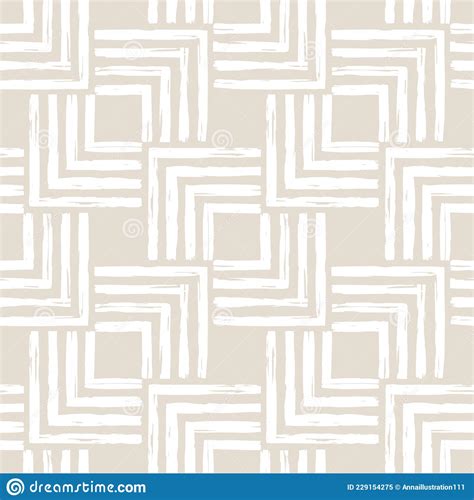Contemporary Seamless Pattern With Abstract Line In Nude Colors Stock