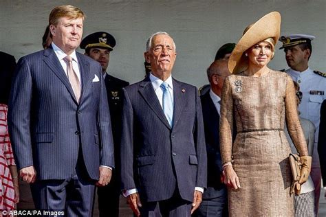 the dutch royals just landed in portugal queen maxima royal green gown