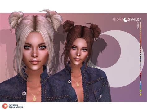 Nightcrawler Zara Hair The Sims 4 Download Simsdomination Sims