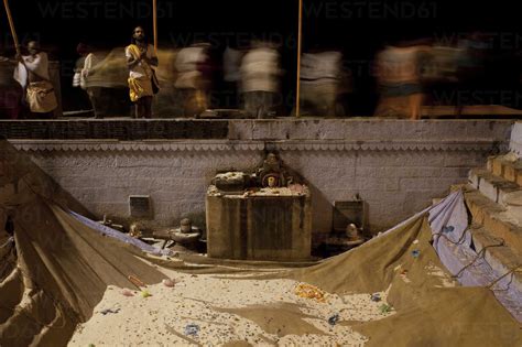 India Uttar Pradesh Varanasi Maha Shivaratri Procession At Night