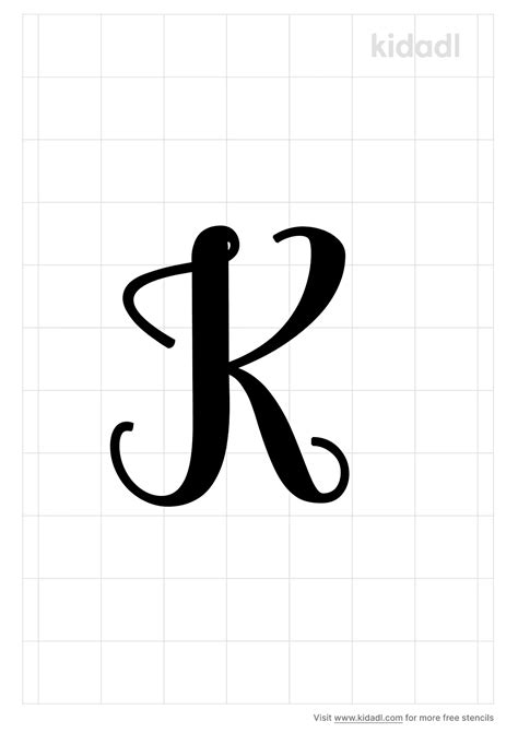 Free Cursive Letter K Stencil Stencil Printables Kidadl