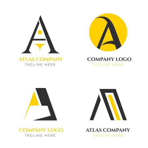 Free Vector Flat Design A Logos Pack