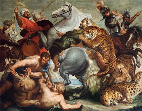 The Tiger And Lion Hunt Peter Paul Rubens As Art Print Or Hand