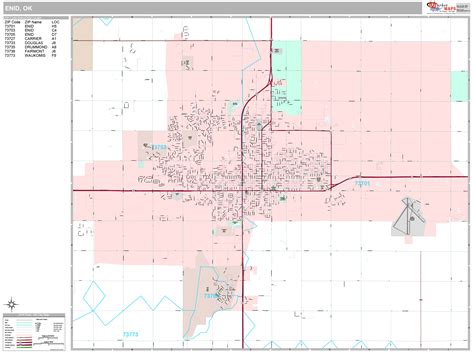 Enid Oklahoma Wall Map Premium Style By Marketmaps