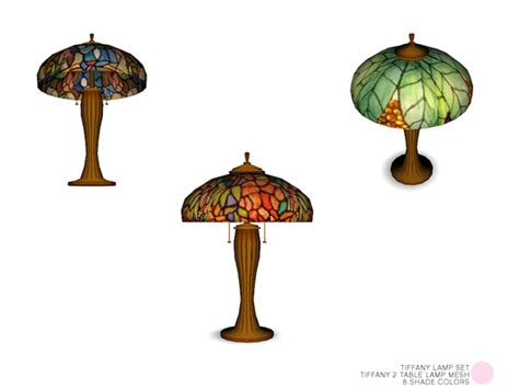 The Sims Resource Tiffany 2 Table Lamp Mesh