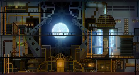 Artstation Steampunk Machinery Room Design In Pixel Art