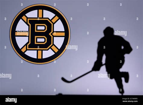 Toronto Canada 17 July Boston Bruins Concept Photo Silhouette Of