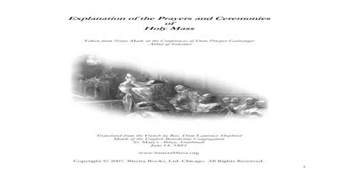 Explanation Of The Prayers And Ceremonies Of Holy Mass31 Orate Fratres