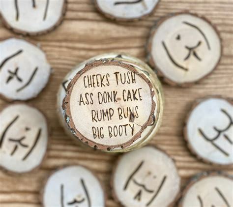 wood burn magnets butts funny magnets punny t butt etsy