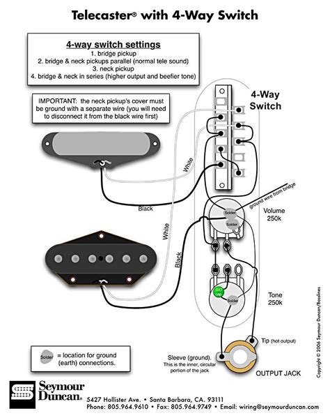 Fender Tele 4 Way Switch Wiring Diagram