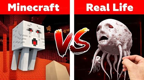 Minecraft Ghast In Real Life Minecraft Vs Real Life Animation Youtube