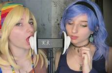 asmr ear lesbian licking twin