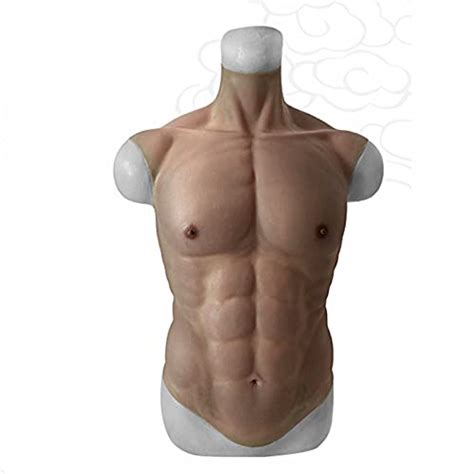 Hstfr Silicone Muscle Suit Realistic Male Chest Fake Muscle Suits For Cosplay Crossdressers