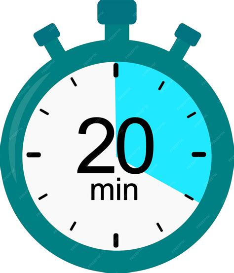 Premium Vector Stopwatch Icon 20 Minutes Timer Vector Graphics