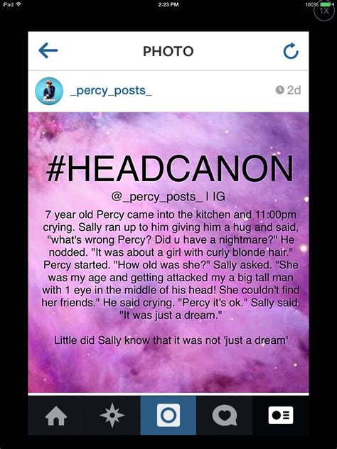 Percy Jackson Headcanon From Percyposts On Instagram Percy