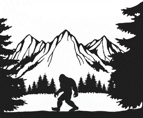 Bigfoot Big Foot Yeti Sasquatch Svg Png Dxf Jpeg Pdf Etsy