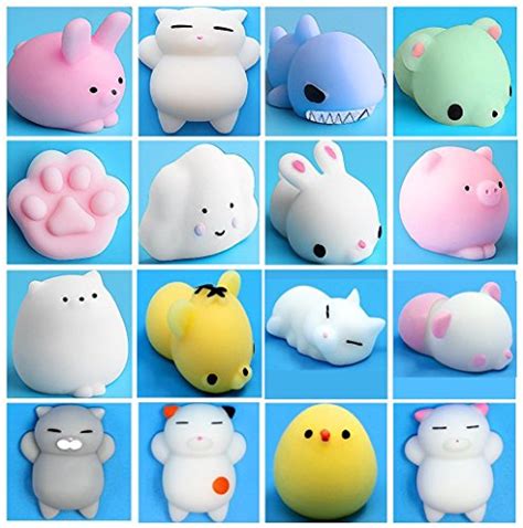 Buy Set 16 Pcs Mochi Squishy Animal Squishies Mochi Squeeze Toys Soft