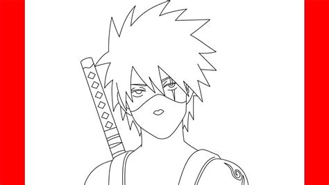How To Draw Kakashi Anbu From Naruto Step By Step Drawing Youtube