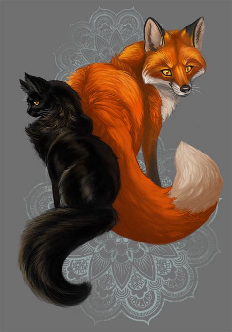 Artstation Cat And Fox