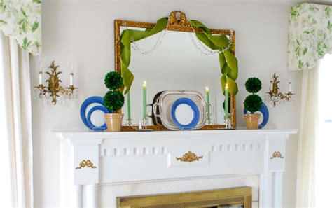 Boxwood Topiary Decor For A Traditional Mantel Pender And Peony A