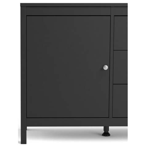 Tvilum Madrid 2 Door Sideboard With 3 Drawers In Black Matte 1 Kroger