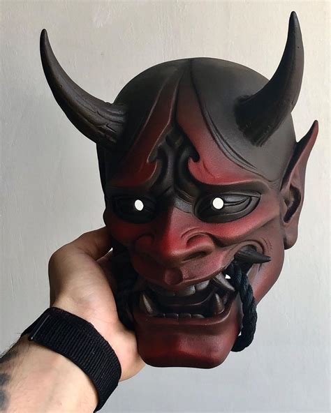 handmade japanese mask в instagram darkest red hannya👹 ⠀ ️all questions about orderning in dm