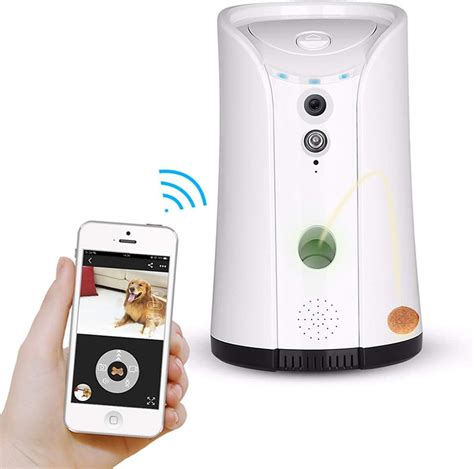 Dog Camera Treat Dispenser Wifi Remote Pet Camera With Two Way Audio