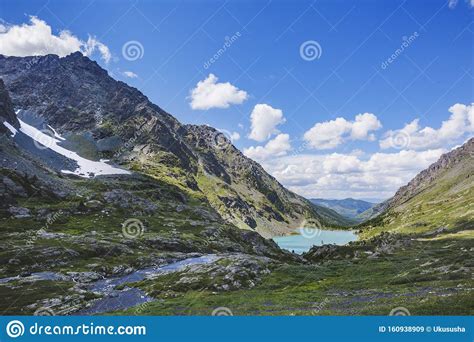 Lake Kuiguk Altai Mountains Landscape Stock Image Image Of Tourism