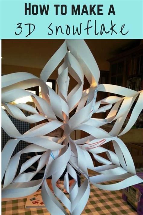 Diy 3d Snowflake Bubbablue And Me Diy Christmas Snowflakes Paper