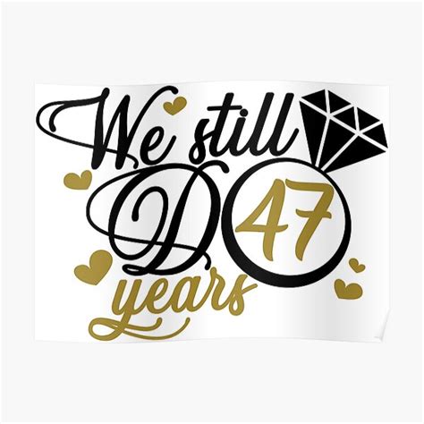 47th Wedding Anniversary Posters Redbubble