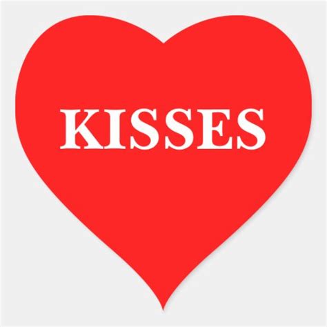 Heart Sticker Kisses Zazzle