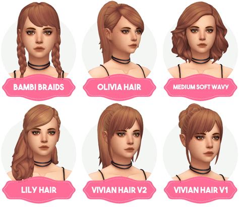 Sims 4 Hairs Aveira Sims 4 Clay Hair Recolors Updated