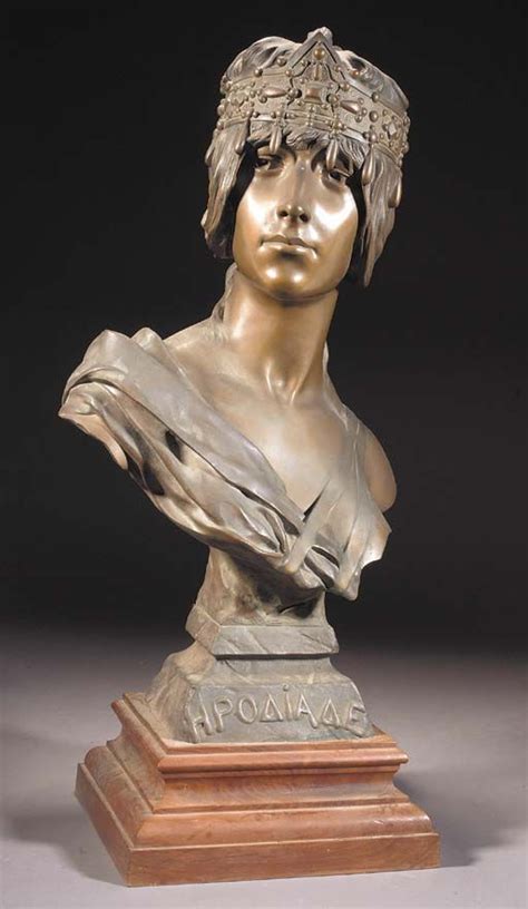 Erodiade A Patinated Bronze Bust Cast From A Model By George Coudray