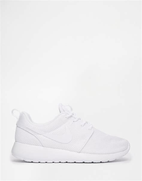 Nike Roshe Run White Trainers At Running Shoes Fashion