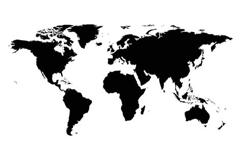 World Map Silhouette Illustrations Creative Market