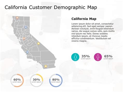 California Map 6 Powerpoint Template