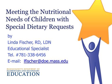 Ppt Meeting The Nutritional Needs Of Children With Special Dietary