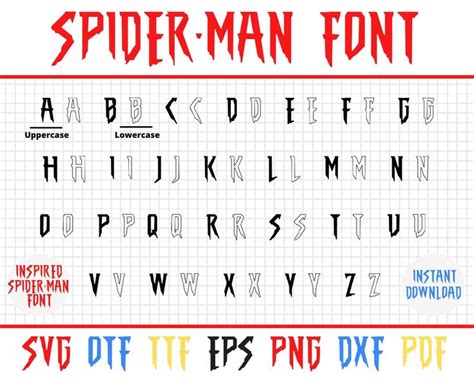 Spiderman Font, Spiderman Font Svg, Spiderman Svg, Spiderman Font