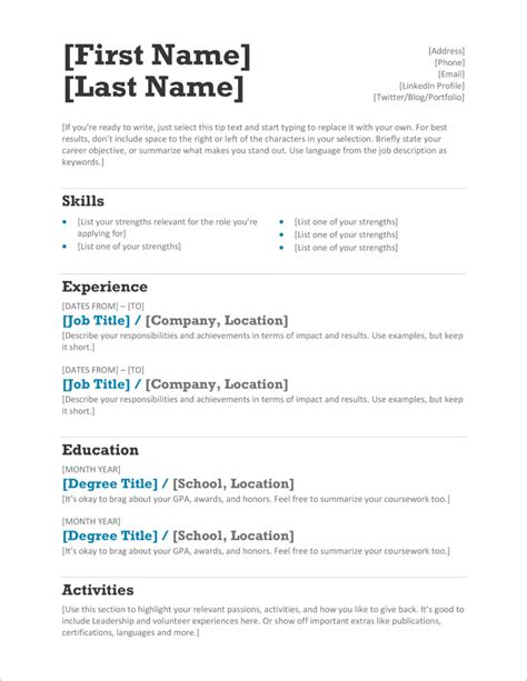 Basic cv templates in microsoft word format no registration required. 45 Free Modern Resume / CV Templates - Minimalist, Simple ...