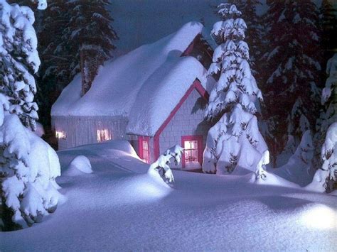 Christmas Snow Scene Wallpapers Wallpaper Cave