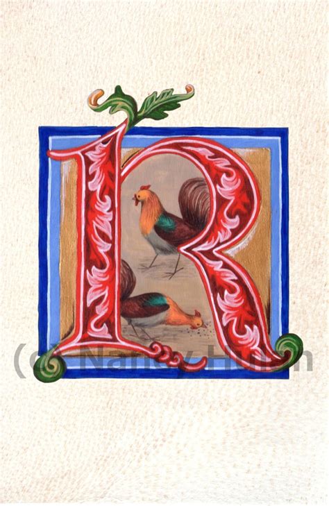R> replicate(5, paste(sample(letters, 10, replace=true), . Alphabet Letter R Medieval Illuminated Letter R Painted | Etsy