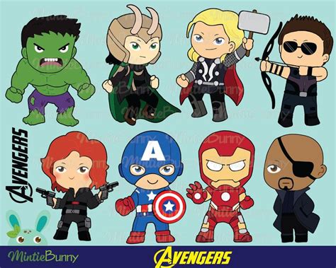 Avengers Clipart Superhero Clipart Avenger Clipart Etsy