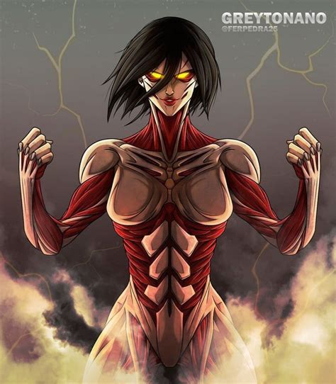 Pin By Zombikong On Monsters Female Titan Attack On Titan Anime