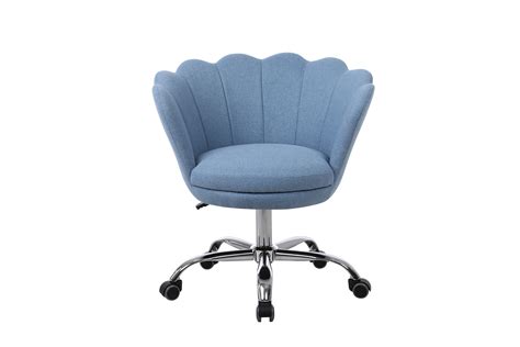 Liveditor Velvet Shell Chair Upholstered Accent Chair Swivel Office