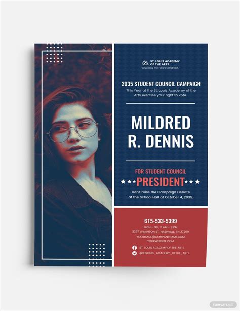 Student Campaign Flyer Template In Illustrator Word Indesign Psd