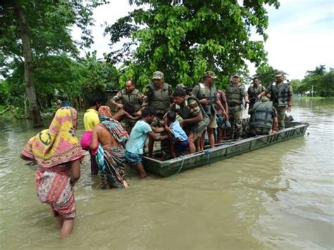 India Assam Floods Leave 5 More Dead As Brahmaputra And Tributaries