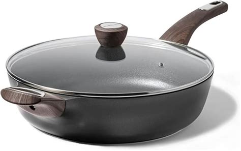 Sensarte Nonstick Deep Frying Pan30cm46l Nonstick Saute Pan With Lid