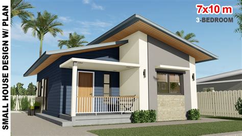 Ep 07 3 Bedroom Small House Design 7x10m House Design Under 1