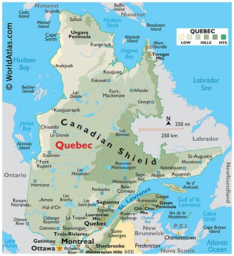 Major Geographic Features Of Quebec